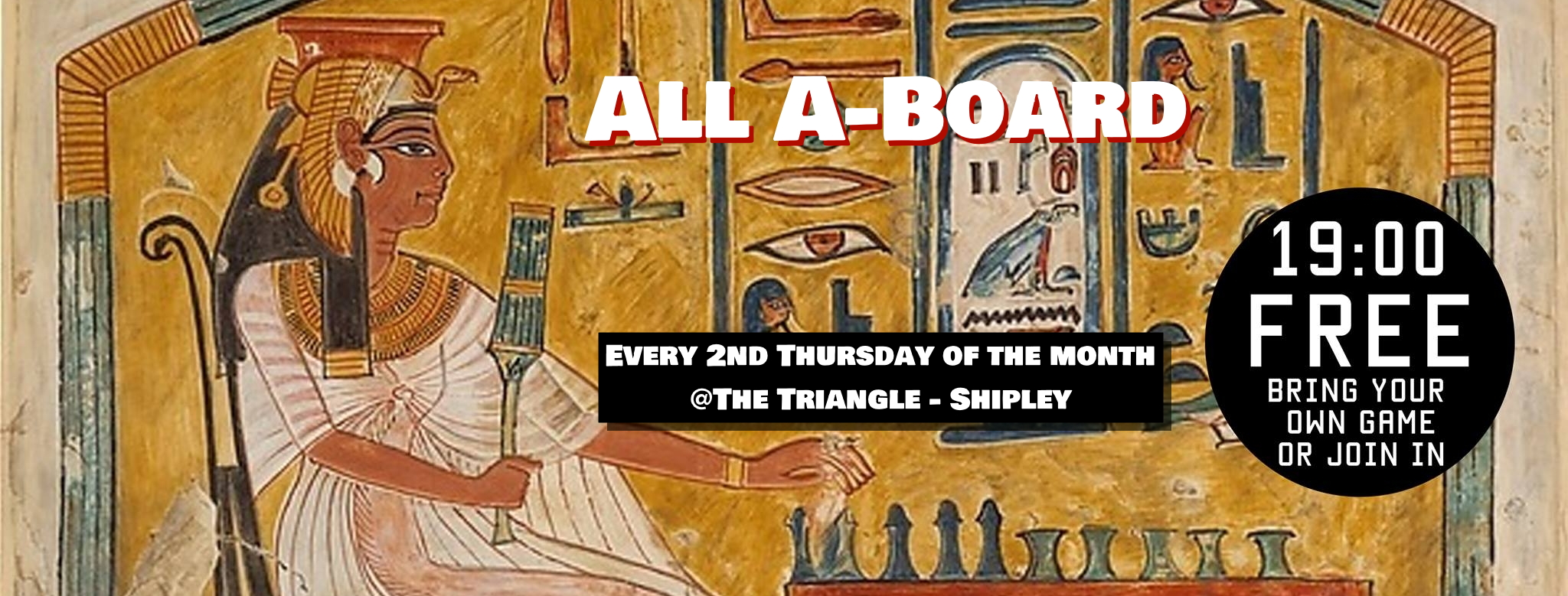 All A-board - Shipley Games Night logo