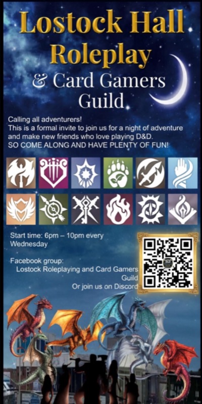Lostock Hall Roleplay and Card Games Guild logo